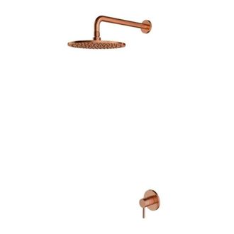 Omnires Omnires Y - Conjunto De Grifo Empotrado Para Ducha Y Ducha Superior, Con Cuerpo, Di&aacute;metro 25 Cm, Cobre Cepillado Sysy36cpb