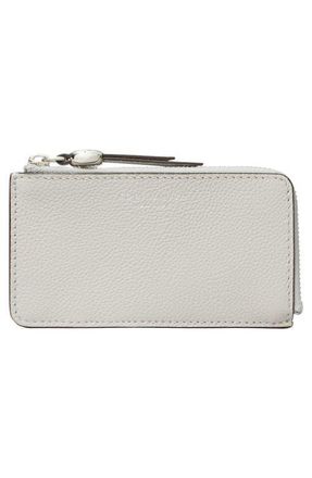 Tory Burch Romy Leather Zip Card Case in Ash Cloud at Nordstrom