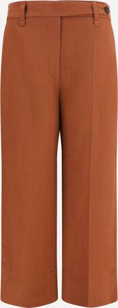 Brunello Cucinelli Pantaloni a sigaretta in twill fluid di viscosa e lino Woman 46