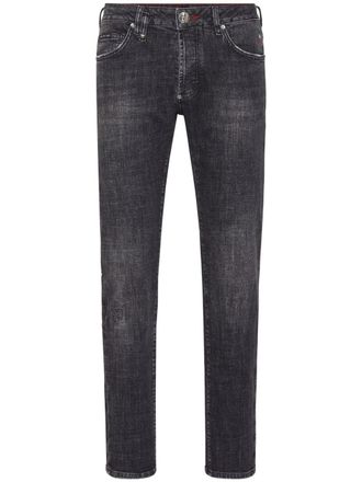 Philipp Plein low-rise straight-leg jeans - men - Elastane/Cotton - 36 - Black