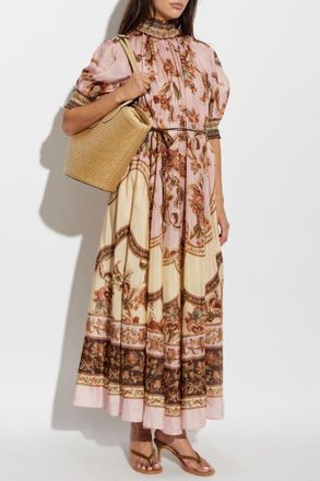 Zimmermann Silk Dress With Print, Womens, Multicolour