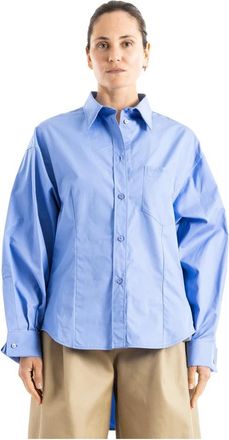 Balenciaga Shirts, female, Blue, Size: S Classic Cotton Shirt