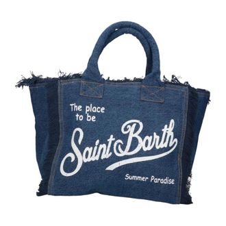 Saint Barth Tote Bags, female, Blue, Size: ONE SIZE Colette Denim Bag