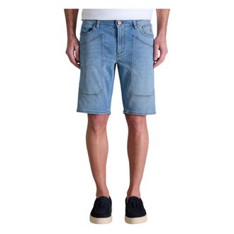 Jeckerson Denim Shorts, male, Blue, Size: W40 Jayden 5 Pocket Slim Patch Bermuda Shorts