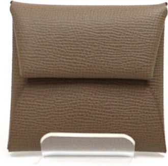Hermès Etoupe Gray Epsom Leather Coin Purse/Coin Case (Pre-Owned)