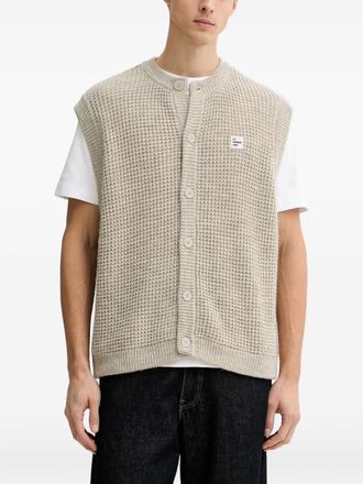 American Vintage Crashway button sleeveless cardigan - Toni neutri