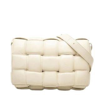 Bottega Veneta Pre-owned Padded Cassette Schoudertas - Dames - Pre-owned - Beige - Maat: ONE Size Zijde
