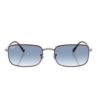 Ray-Ban Rechthoekige Metalen Zonnebril - unisex - Zonnebrillen - Bruin - 56 MM - Accessoires