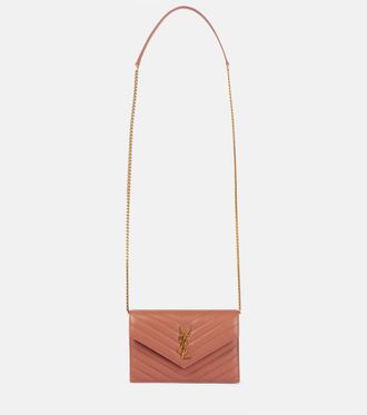 Saint Laurent Clutch portafoglio Cassandre in pelle