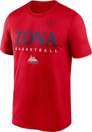 Nike Arizona Courtside Basketball Legend Nike Mens Dri-FIT College T-Shirt in Red | 02TI65NUAC-8TZ