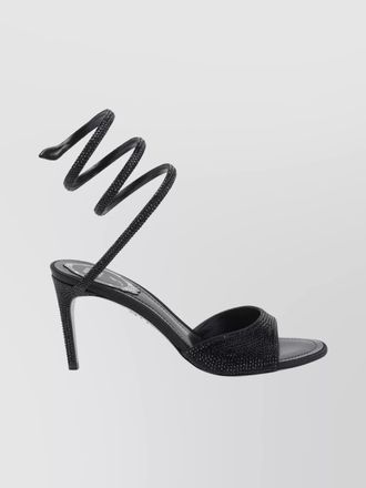 Rene Caovilla crystal-embellished leather heeled sandals