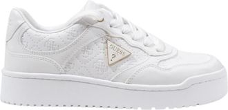 Guess Witte Veterschoenen van Polyurethaan - Dames - Sneakers - Wit - 37 EU - Schoenen