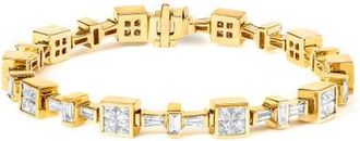 House of Brilliance 14K Yellow Gold 6 3/4 Cttw Diamond Tennis Bracelet at Nordstrom