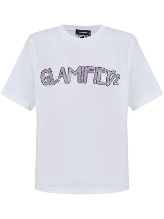 Dsquared2 T-shirt met stras - Wit