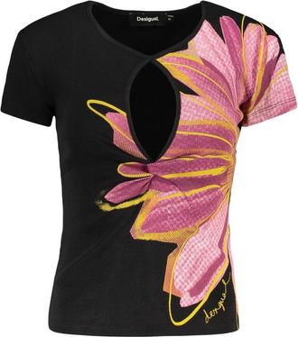 Desigual Zwarte Katoenen Dames T-shirt