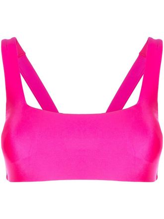 Duskii square neck bikini top - women - Nylon/Spandex/Elastane - 12 - Pink