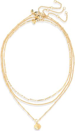 Madewell Sand Dollar Necklace 3-Piece Set in Antique Gold at Nordstrom