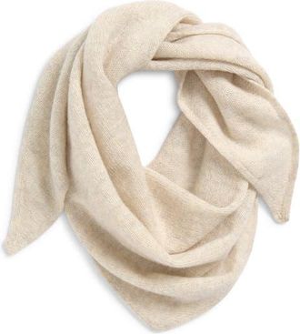 Johnstons of Elgin Reel Cashmere Triangle Scarf in Lunan Sand at Nordstrom