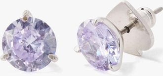 Kate Spade New York Womens Brilliant Statements Tri-Prong Stud Earrings in Purple