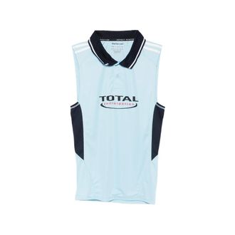 Martine Rose Shrunken Football Collared Sleeveless Polo Shirt