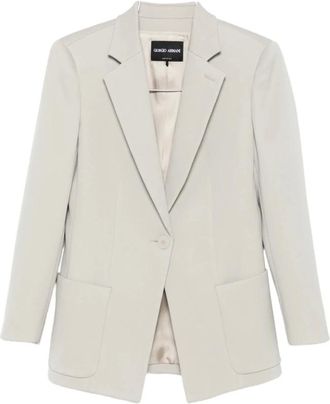 Giorgio Armani Beige Jacket with Patch Pockets