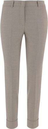 Ql2 Quelledue QL2 Quelledue, Broeken, Dames, Beige, XS, Cropped Broeken