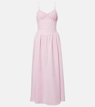 Faithfull The Brand Vares linen midi dress