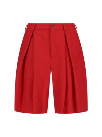 Comme Des Gar&ccedil;ons Wool Shorts - Red