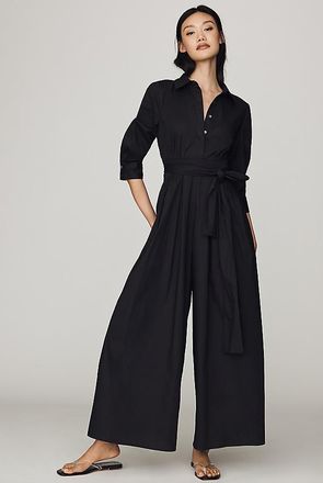 Hutch Poplin Shirt Tie-Waist Jumpsuit