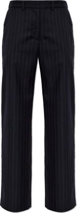 Acne Studios Pantalones de Lana con Raya Diplom&aacute;tica - Trousers - Mujer - Azul - XS