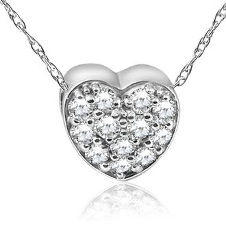 Pompeii3 1/4Ct Diamond Petite Diamond Pendant Necklace in 14k White, Yellow, or Rose Gold