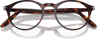Persol 0po3092v Round Acetate Eyeglasses with Tortoiseshell Pattern