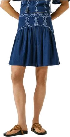 Pepe Jeans London Korte Rok - Dames - Korte rokken - Blauw - XS - Katoen - Rokken
