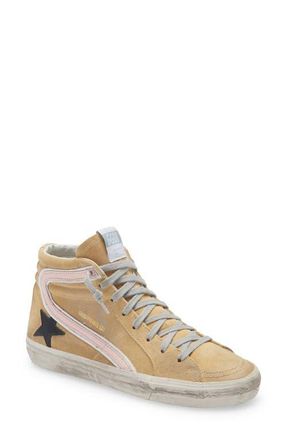 Golden Goose Slide High Top Sneaker in Sand/Black/Rose Quartz at Nordstrom, Size 10Us