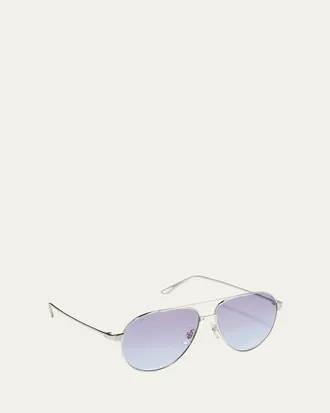Cartier Santos Screw Metal Aviator Sunglasses