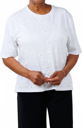 Vilagallo Flores Bordado Top In White