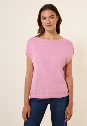 Cecil Strickpullover CECIL, Damen, Gr. XL (44), cherry blossom pink, Strick, Obermaterial: 53% Baumwolle, 37% Viskose, 10% Nylon, unifarben, l&auml;ssig geschnit