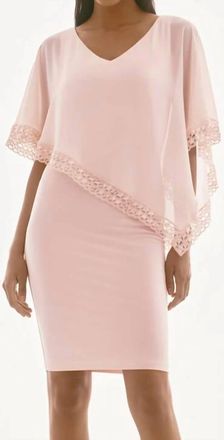 Joseph Ribkoff Poncho Sheath Dress In Pink