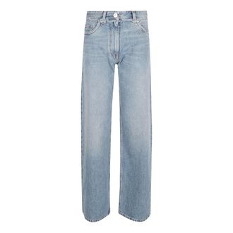 Versace Wide Jeans, female, Blue, Size: W25 Boyfriend Jeans