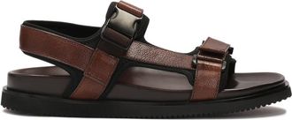 Kazar Comfortabele leren sandalen in bruine kleur - Heren - Sandalen - Bruin - 46 EU - Leer - Schoenen