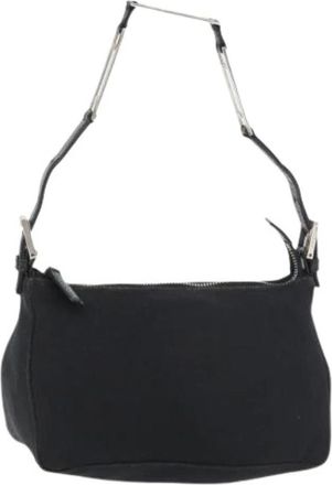 Fendi Pre-owned Shoulder Bags, female, Black, Size: ONE SIZE Pre-owned Nylon Hand Bag