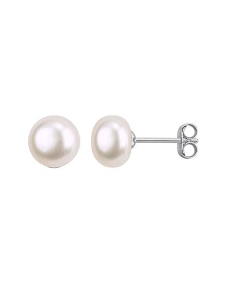 Rina Limor Silver 7-8Mm Pearl Stud Earrings