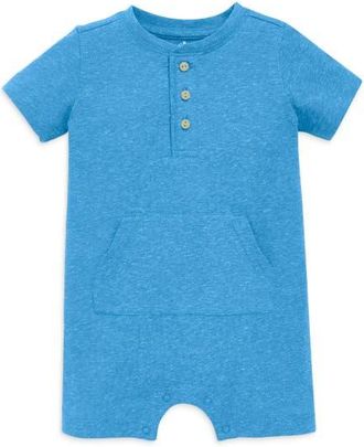 primary Baby Heathered Henley Shortie in Cornflower at Nordstrom, Size 12-18M