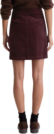 Marc O'Polo Minirock MARC OPOLO, Damen, Gr. 36, schwarz cherry, Obermaterial: 78% Baumwolle, 20% Viskose, 2% Elasthan, gerade kniefrei, R&ouml;cke Minirock, aus Samt