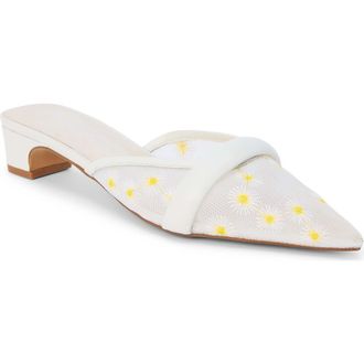 Matisse Footwear Kellan Pointed Toe Mule in White Floral Syn at Nordstrom Rack, Size 8.5