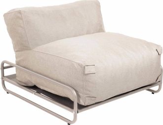 Oviala Tumbona modular de jard&iacute;n con estructura beige