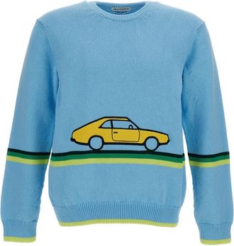 J.W.Anderson Gehaakte Autotrui - Heren - Ronde hals truien - Blauw - S - Katoen - Truien & Vesten