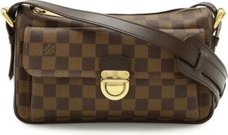 Louis Vuitton Tweedehands Canvas Louis Vuitton tassen - Dames - Vintage Schoudertas - Bruin - ONE Size - Vintage