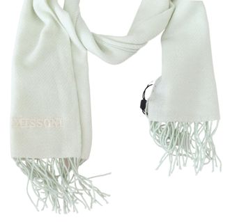 Missoni Cashmere Wrap with Fringes Scarf - White