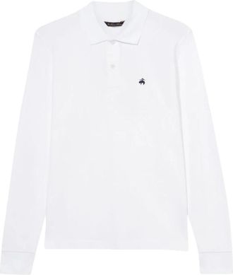 Brooks Brothers Piqu&eacute; katoenen polo - Heren - Polos - Wit - L - Katoen - Tops